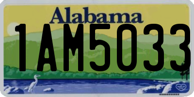 AL license plate 1AM5033