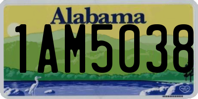 AL license plate 1AM5038