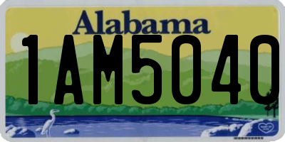 AL license plate 1AM5040