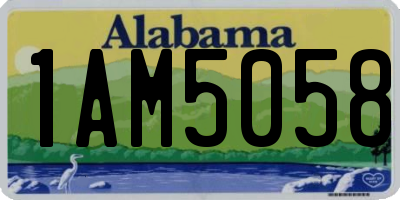 AL license plate 1AM5058