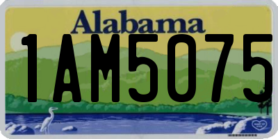 AL license plate 1AM5075