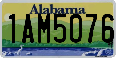 AL license plate 1AM5076