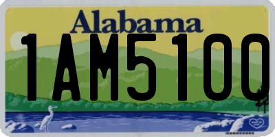 AL license plate 1AM5100