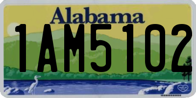 AL license plate 1AM5102