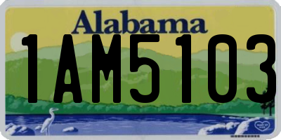 AL license plate 1AM5103
