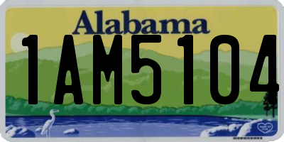 AL license plate 1AM5104