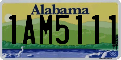 AL license plate 1AM5111