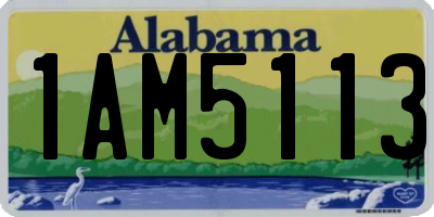 AL license plate 1AM5113