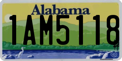 AL license plate 1AM5118