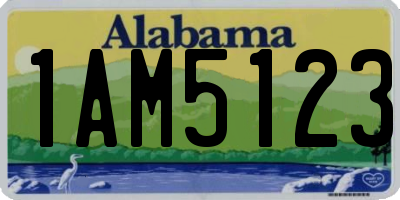 AL license plate 1AM5123