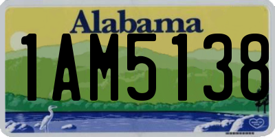 AL license plate 1AM5138