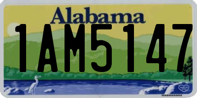 AL license plate 1AM5147