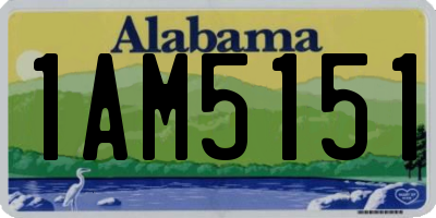 AL license plate 1AM5151