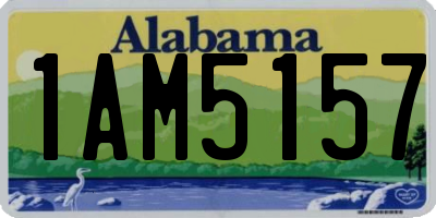 AL license plate 1AM5157