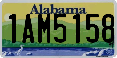 AL license plate 1AM5158