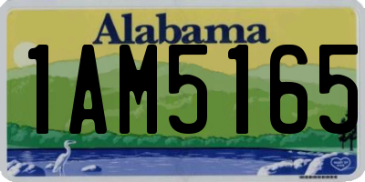 AL license plate 1AM5165