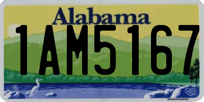 AL license plate 1AM5167