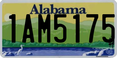 AL license plate 1AM5175