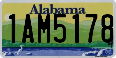 AL license plate 1AM5178