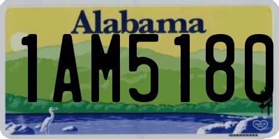 AL license plate 1AM5180