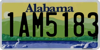 AL license plate 1AM5183