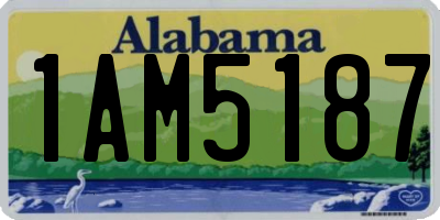 AL license plate 1AM5187