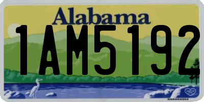 AL license plate 1AM5192