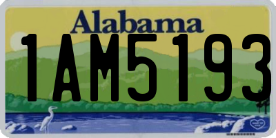 AL license plate 1AM5193