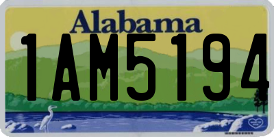 AL license plate 1AM5194