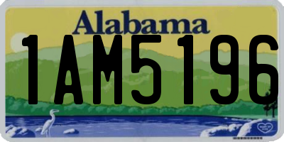 AL license plate 1AM5196