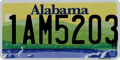 AL license plate 1AM5203