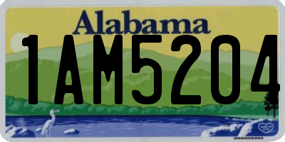 AL license plate 1AM5204
