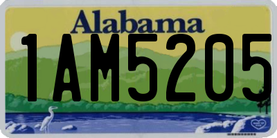 AL license plate 1AM5205
