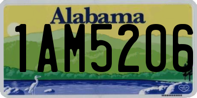AL license plate 1AM5206