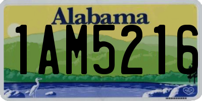 AL license plate 1AM5216