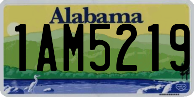 AL license plate 1AM5219