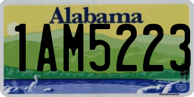 AL license plate 1AM5223