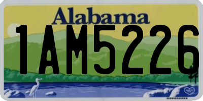 AL license plate 1AM5226
