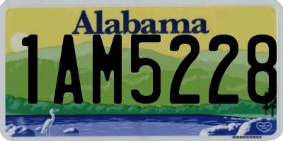 AL license plate 1AM5228