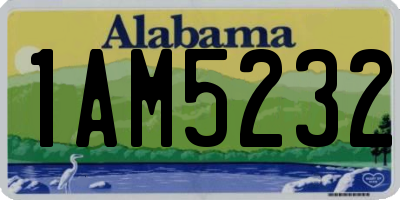 AL license plate 1AM5232