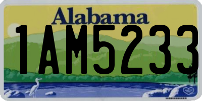 AL license plate 1AM5233