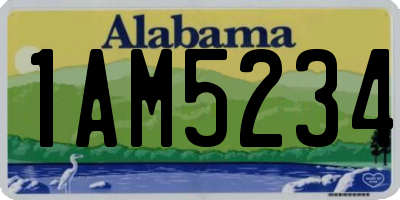 AL license plate 1AM5234