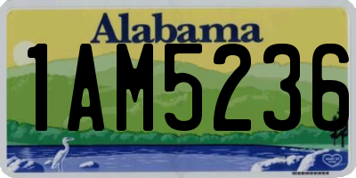 AL license plate 1AM5236
