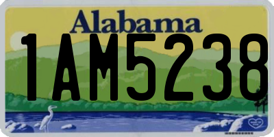AL license plate 1AM5238