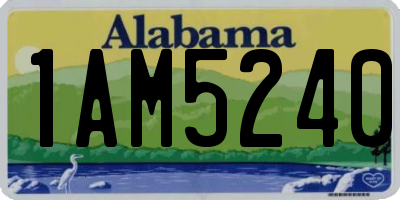 AL license plate 1AM5240
