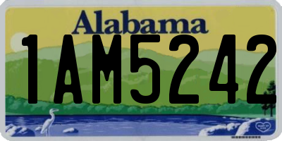AL license plate 1AM5242