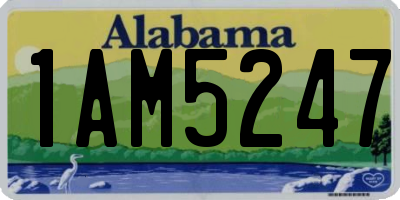 AL license plate 1AM5247