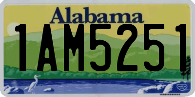 AL license plate 1AM5251
