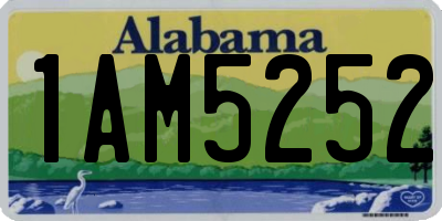 AL license plate 1AM5252