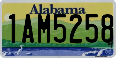 AL license plate 1AM5258